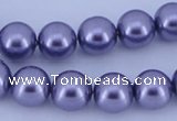 CGL152 10PCS 16 inches 4mm round dyed glass pearl beads wholesale