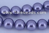 CGL154 10PCS 16 inches 8mm round dyed glass pearl beads wholesale