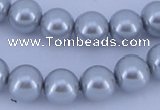 CGL163 10PCS 16 inches 6mm round dyed glass pearl beads wholesale