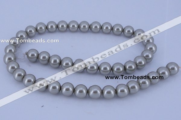 CGL172 10PCS 16 inches 4mm round dyed glass pearl beads wholesale