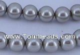 CGL177 5PCS 16 inches 14mm round dyed glass pearl beads wholesale