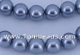 CGL183 10PCS 16 inches 6mm round dyed glass pearl beads wholesale