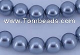 CGL184 10PCS 16 inches 8mm round dyed glass pearl beads wholesale