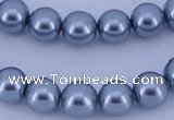 CGL185 5PCS 16 inches 10mm round dyed glass pearl beads wholesale