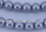 CGL193 10PCS 16 inches 6mm round dyed glass pearl beads wholesale