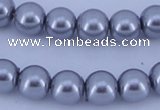 CGL194 10PCS 16 inches 8mm round dyed glass pearl beads wholesale