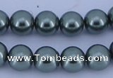 CGL213 10PCS 16 inches 6mm round dyed glass pearl beads wholesale