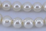 CGL22 10PCS 16 inches 4mm round dyed glass pearl beads wholesale