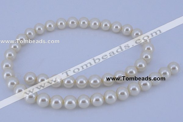 CGL22 10PCS 16 inches 4mm round dyed glass pearl beads wholesale