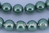 CGL223 10PCS 16 inches 6mm round dyed glass pearl beads wholesale