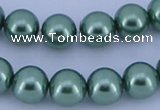 CGL224 10PCS 16 inches 8mm round dyed glass pearl beads wholesale