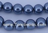 CGL232 10PCS 16 inches 4mm round dyed glass pearl beads wholesale