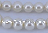 CGL28 5PCS 16 inches 16mm round dyed glass pearl beads wholesale