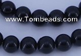 CGL285 5PCS 16 inches 10mm round dyed glass pearl beads wholesale