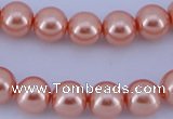 CGL292 10PCS 16 inches 4mm round dyed glass pearl beads wholesale