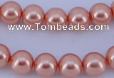 CGL293 10PCS 16 inches 6mm round dyed glass pearl beads wholesale