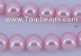 CGL307 5PCS 16 inches 14mm round dyed glass pearl beads wholesale