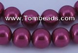 CGL313 10PCS 16 inches 6mm round dyed glass pearl beads wholesale