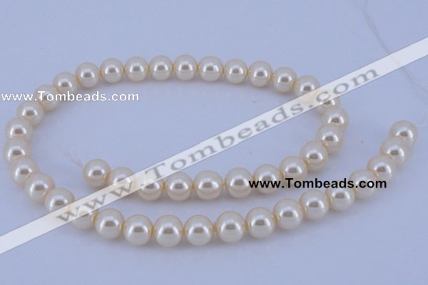 CGL32 10PCS 16 inches 4mm round dyed glass pearl beads wholesale