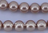 CGL354 10PCS 16 inches 8mm round dyed glass pearl beads wholesale