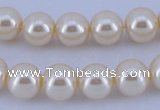 CGL37 5PCS 16 inches 14mm round dyed glass pearl beads wholesale