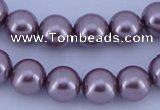 CGL391 2PCS 16 inches 25mm round dyed plastic pearl beads wholesale