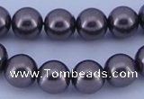 CGL402 10PCS 16 inches 4mm round dyed glass pearl beads wholesale