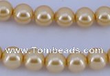 CGL53 10PCS 16 inches 6mm round dyed glass pearl beads wholesale