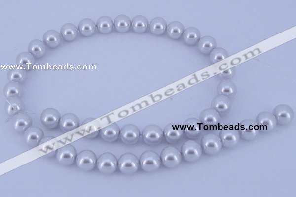 CGL72 10PCS 16 inches 4mm round dyed glass pearl beads wholesale