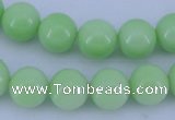 CGL819 10PCS 16 inches 6mm round heated glass pearl beads wholesale