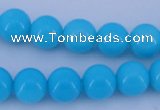 CGL824 10PCS 16 inches 4mm round heated glass pearl beads wholesale