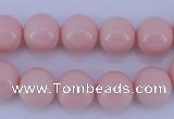 CGL830 10PCS 16 inches 4mm round heated glass pearl beads wholesale