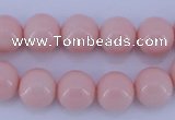 CGL831 10PCS 16 inches 6mm round heated glass pearl beads wholesale