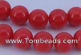 CGL842 10PCS 16 inches 4mm round heated glass pearl beads wholesale