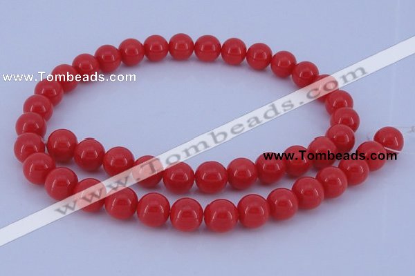 CGL842 10PCS 16 inches 4mm round heated glass pearl beads wholesale