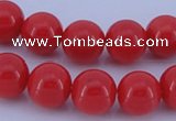 CGL843 10PCS 16 inches 6mm round heated glass pearl beads wholesale