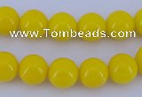 CGL861 10PCS 16 inches 6mm round heated glass pearl beads wholesale