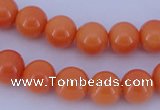 CGL867 10PCS 16 inches 6mm round heated glass pearl beads wholesale