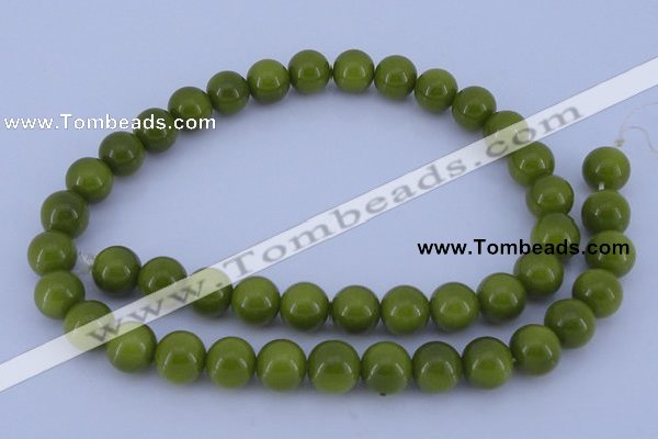 CGL872 10PCS 16 inches 4mm round heated glass pearl beads wholesale