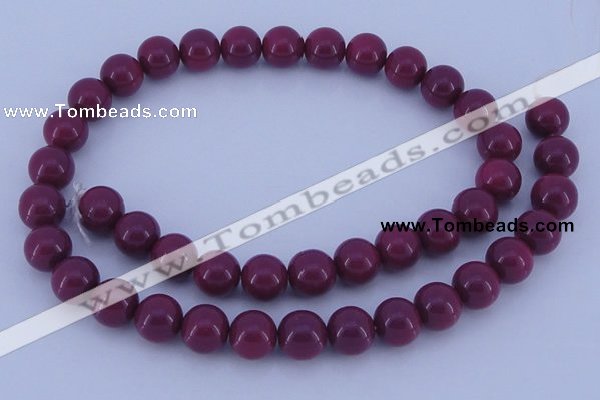 CGL878 10PCS 16 inches 4mm round heated glass pearl beads wholesale