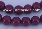 CGL880 10PCS 16 inches 8mm round heated glass pearl beads wholesale