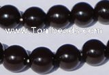 CGL897 10PCS 16 inches 6mm round heated glass pearl beads wholesale