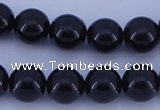 CGL903 10PCS 16 inches 6mm round heated glass pearl beads wholesale