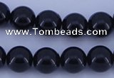 CGL904 10PCS 16 inches 8mm round heated glass pearl beads wholesale