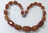 CGN104 20 inches 10*15mm - 20*30mm nuggets agate gemstone necklaces