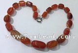 CGN105 20 inches 10*15mm - 20*30mm nuggets agate gemstone necklaces