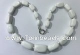 CGN121 22 inches 10*14mm - 20*30mm nuggets white porcelain necklaces