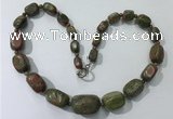 CGN127 22 inches 10*14mm - 20*30mm nuggets unakite necklaces