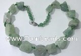 CGN144 19.5 inches 10*14mm - 20*30mm nuggets green aventurine necklaces