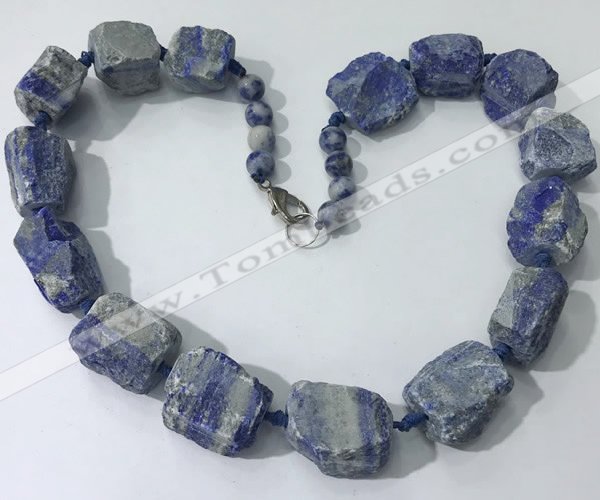 CGN149 19.5 inches 10*14mm - 20*30mm nuggets lapis lazuli necklaces